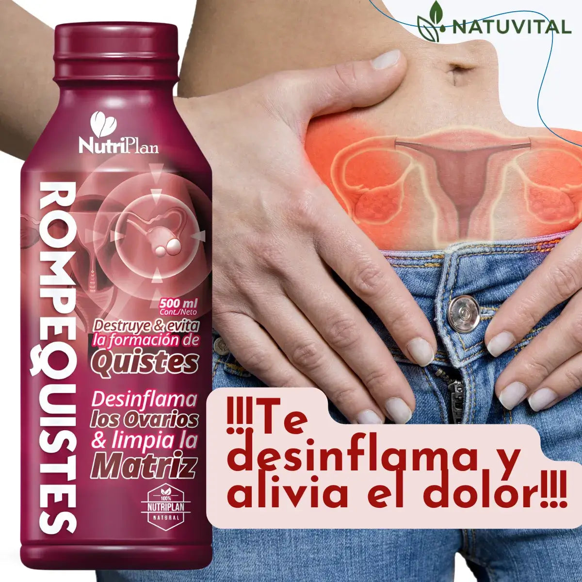 2x1 ROMPEQUISTES 500ML - Rompequistes: La Solución Natural para Mejorar tu Fertilidad y Salud Reproductiva
