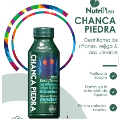 Jarabe Chanca Piedra NutriPlan 500ML 2X1: El limpiador natural para tus riñones y vías urinarias.